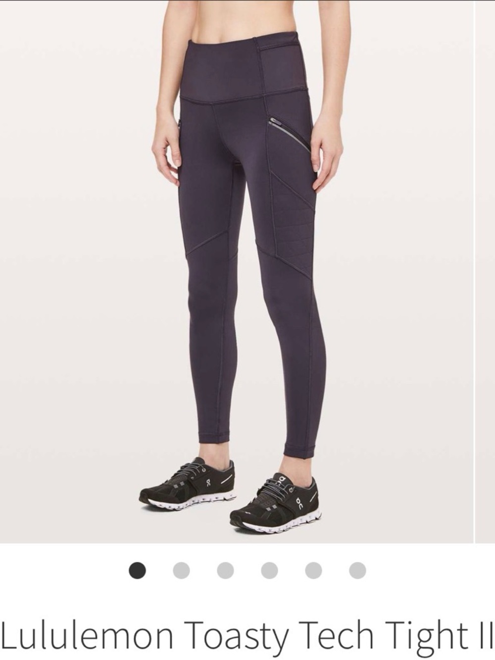 Lululemon Toasty Tech Tight II. 
High-Waisted Performance Leggings in Deep Plum